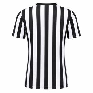 Chemise d'arbitre unisexe à rayures noires et blanches, col en V, manches courtes, maillot d'arbitre de basket-ball, respirant, séchage rapide, anti-UV - Product Image 2