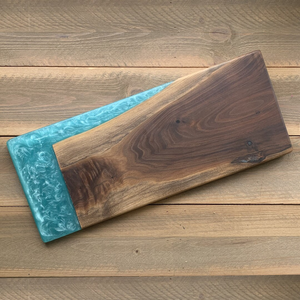 Planche à découper moderne en résine époxy artistique et en bois pour couper les fruits, les légumes et la viande, planche à découper luxueuse pour ustensiles de cuisine - Product Image 3