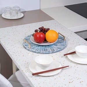Sous-plats modernes en nacre bleue naturelle du Vietnam pour les repas quotidiens et la décoration de table - Product Image 2