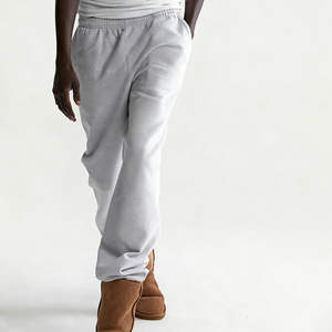 Pantalon de jogging en coton épais coupe oversize, style streetwear, imprimé graphique, impression en relief, strass, décontracté pour le quotidien - Product Image 3