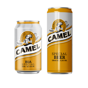 Birra Steam Camel 330ml 4.5% ABV Colore Chiaro (in Lattina) all'Ingrosso dalla Fabbrica Vietnamita - OEM ODM Private Label - Product Image 3