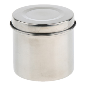 Recipiente de almacenamiento de acero inoxidable para cocina y clínica, tarro de almacenamiento de alimentos de metal a prueba de óxido y soporte para bolas de algodón de grado médico - Product Image 1