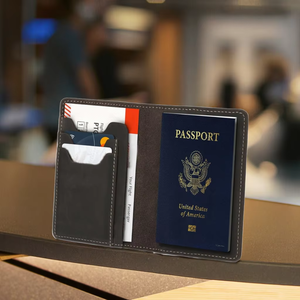 Premium Full Grain Leather <b>Passport</b> Holder Luxury Travel <b>Wallet</b> Genuine Leather <b>Passport</b> Case Wholesale Manufacturer LPH-0324 - Product Image 1