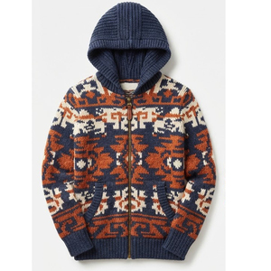 Sweat à capuche d'hiver en jersey de coton épais haute densité, personnalisé en usine, impression numérique, style vintage délavé à l'acide, décontracté pour homme - Product Image 4