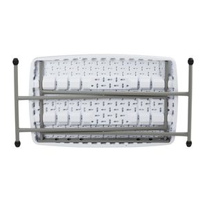 Tavolo da Giardino Sollevabile in HDPE Bianco 76*50*70.5cm, Arredo Esterno per Picnic, Centri Commerciali, Feste, Patii, Agriturismi, Camere da Letto - Product Image 6
