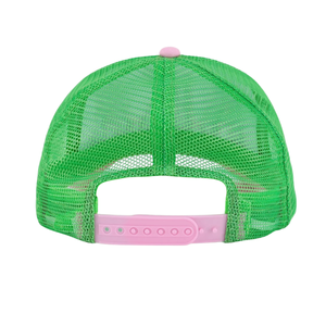   Casquette de baseball unisexe réglable en maille rose et verte pour camionneur, style décontracté et mode extérieur - Product Image 6