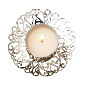 Portavelas de latón de alta calidad estilo árabe vintage con acabado en níquel, portavelas de latón puro para decoración del hogar. - Product Image 6