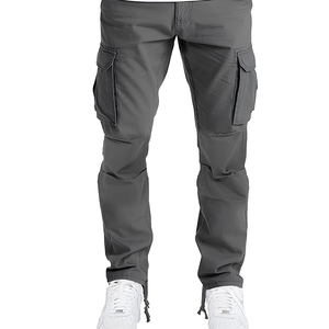Pantalon cargo en coton Ripstop slim, multi-poches, léger, durable, vêtements de travail d'extérieur, fabrication OEM personnalisée, vente en gros - Product Image 2