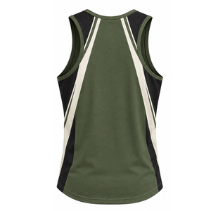 <b>mens</b> stringer <b>singlet</b> gym tank top sleeveless bodybuilding athletic sportswear activewear manufacturer performance training wear - Product Image 2