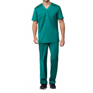 Turquoise Medical Scrub <b>Set</b> High Elasticity Hospital Uniform Nursing Suit <b>Doctor</b> Clinic Workwear Professional Apparel - Product Image 6