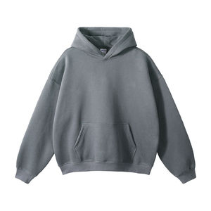 Men's 100% Cotton Custom Logo Front Hoodie Double <b>Zip</b> <b>Hooded</b> Sweatshirt Regular Fit Pullover Terry Fabric Eco-Friendly - Product Image 3