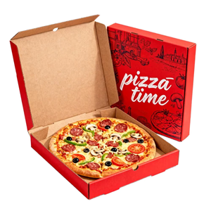 Boîtes à pizza en carton ondulé recyclables avec impression estampée, emballage alimentaire personnalisé écologique pour la vente à emporter et la livraison Plus - Product Image 2