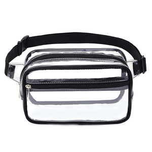 <b>Top</b> Trending Custom Clear <b>PVC</b> Waist Bags Unisex Zipper Closure Transparent Fanny Pack for Daily Use - Product Image 3