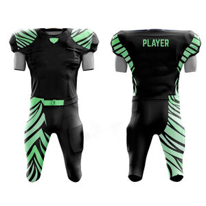 Uniformes de Fútbol Americano Transpirables Personalizados al por Mayor, Impresión de Pantalla Personalizada, Uniformes de Fútbol Americano Transpirables de Secado Rápido - Product Image 3