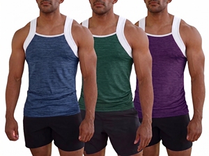 Wholesale 100% Cotton Sporty <b>Mens</b> Casual Knitted Gym <b>Singlet</b> Plus Size Solid Vest Quick Dry - Product Image 3