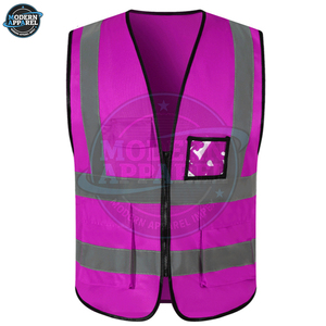 Gilet de sécurité routière pour hommes à prix abordable, service OEM, logo personnalisé, gilet respirant, nouvelle construction en maille, gilet de travail de sécurité - Product Image 5