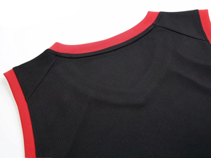Uniforme de Baloncesto Deportivo con Contraste de Color Negro y Rojo, Sólido y Moderno, para Venta al Por Mayor, Servicio OEM, Buena Venta - Product Image 5
