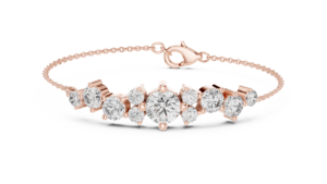 Conjunto de Pulsera con Diamantes Cultivados en Laboratorio de 3.0CT, Corte Redondo, Oro Amarillo Sólido de 18KT, Bañado en Rodio, para Uso Diario y Bodas, para Mujeres, a Precio Accesible - Product Image 6