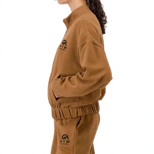 Conjunto Deportivo de Invierno para Mujer GYM ACTIVE, con Capucha y Cordón Ajustable, de Alta Calidad, Manga Larga, Color Sólido, Ligero, con Bolsillos Laterales, de Poliéster - Product Image 2