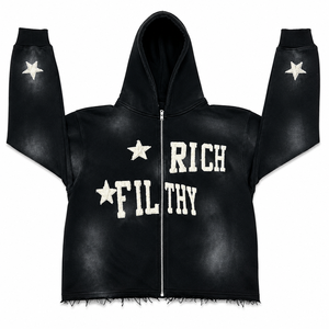 Sweat à capuche décontracté pour homme, très populaire, épais, doublé, style délavé, coupe oversize, zippé, avec motif 3D, col à capuche, idéal pour l'hiver - Product Image 5