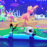 Dino Island : Café interactif pour enfants avec logiciel de dessin tactile, projection par capteur et écran LED personnalisable