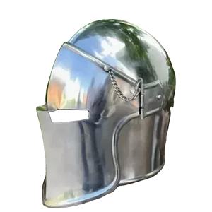 Casque Barbuta Médiéval en Acier Doux, Armure de Chevalier Faite à la Main, Coiffe Portative pour Adultes, Idéal pour Événements Cosplay, Sports, Mode et Décoration Intérieure - Product Image 5