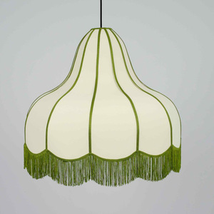 Lámpara colgante vintage con borlas, lámpara de araña retro con cúpula de tela, lámpara colgante de lujo con flecos festoneados para restaurante, cafetería, hotel, hogar - Product Image 6