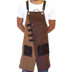 Leather <b>Apron</b> for <b>Butchers</b> and Meat Processing Adjustable Customized Logo Printed Leather <b>Apron</b> for Comfortable Fit - Product Image 4
