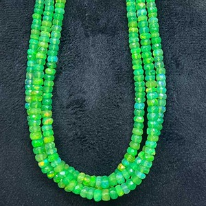 Cuentas de Ópalo Verde Facetadas en Forma de Rondelle de 3-5 mm, Nueva Tendencia en Cuentas de Piedras Preciosas, Piedra de Nacimiento de Octubre, Venta al por Mayor, Certificado CMA - Product Image 2