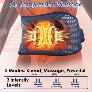 Massaggiatore Lombare Senza Fili con Cuscinetto Riscaldante e Vibrazione a Compressione d'Aria, Cintura Massaggiante per Alleviare il Dolore a Pancia, Vita e Spalle - Product Image 5