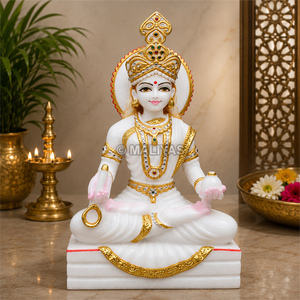 Marble Annapurna Statue | Premium White Marble Annapurna Devi Murti | Handcrafted Goddess Idol | MALIYAS India - Product Image 1