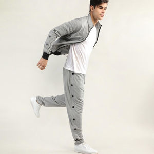 Pantalon de jogging unisexe RICSA en coton jaune uni avec cordon de serrage, respirant, séchage rapide, color-block, gaufré, pour e-sport - Product Image 6