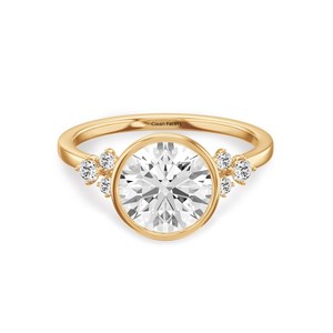 Bague authentique en moissanite ronde 1 carat, plaquée rhodium, en argent 925, pour homme et femme, cadeau idéal pour les amis - Product Image 4