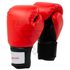 Guantes de Boxeo Rojos Duraderos, Novedad en Guantes de Combate Muay Thai, con Absorción de Impactos y Soporte para Muñeca, Material PU, Venta al Por Mayor - Product Image 1