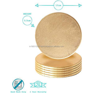 Vaisselle en métal cuivre doré rond fait à la main personnalisé en gros dessous de verre martelé dessus de table décor à la maison sous-verre à sublimation - Product Image 2