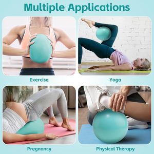 Ballon d'exercice Pilates de 9 pouces pour la gym, le yoga, l'entraînement du tronc, l'amélioration de la stabilité et l'équilibre (demi-ballon) - Product Image 5