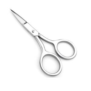 Ciseaux de manucure Morje en acier inoxydable chirurgical, pour droitiers, durables, à lame droite et tranchante, avec manche rond, outil de soin des ongles et de nail art - Product Image 1