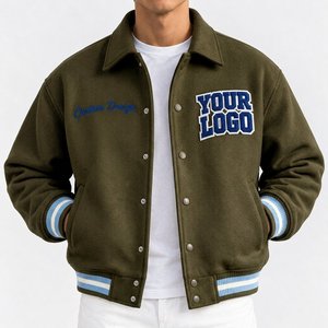 Chaqueta Varsity Moderna al por Mayor, Bordado Chenille Personalizado, Parches Vintage, Estilo Letterman, Ropa Hip Hop Bomber - Product Image 5