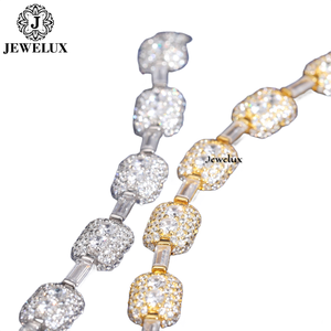 Bracelet tennis élégant plaqué or avec moissanite Jewelux, ajustable, en argent sterling 925, pour un usage quotidien, cadeau, meilleur prix - Product Image 3