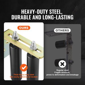 6FT Universal Adjustable <b>Rolling</b> Gate Hardware <b>Kit</b> Heavy Duty Black Steel Sliding Gate Rollers Sliding Gate L Bracket - Product Image 2