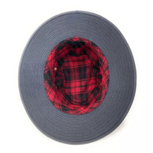 Chapeau Bob Unisexe en Cuir Bleu Marine Couleur Unie à Large Bord Pliable Décontracté pour l'Extérieur avec Bouton VANEK INTERNATIONAL pour Adultes Été - Product Image 6