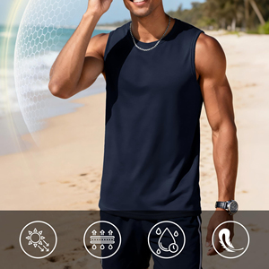 Premium Quality Men Fitness Tank Tops Lightweight Gym Vest High Performance <b>Running</b> <b>Singlet</b> Custom Logo Athletic Men Apparel - Product Image 3