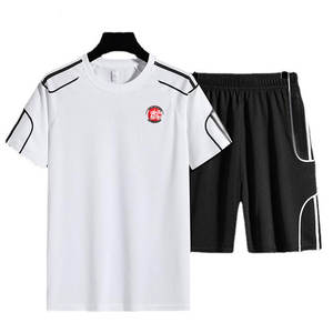 Ensemble de shorts décontractés pour hommes respirants fabriqués au Pakistan, couleur unie, logo imprimé personnalisé, tissu 100% coton - Product Image 1