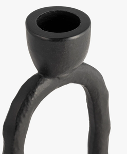 Unique design Factory Wholesale Vintage Abstract Oval Loop <b>Black</b> Metal <b>Candlestick</b> <b>Holder</b> Tabletop Candle Stand Decor - Product Image 6