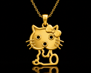 Collar con Colgante de Gato Chapado en Oro, Plata de Ley 925, Joyería con Dije de Animal para Mujeres y Hombres, Regalo - Product Image 6