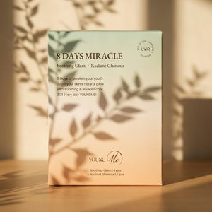 Masque en tissu apaisant sans parfum Youngme 8 Days Miracle, 8 pièces, format familial jumbo, à l'aloe vera et à la centella, pour tous types de peaux. - Product Image 5