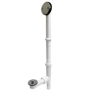 PSP0014 Évacuation et trop-plein de baignoire en zinc/plastique ABS 1-1/2 pouces, visser et fermer 1-5/8 pouces - Product Image 1