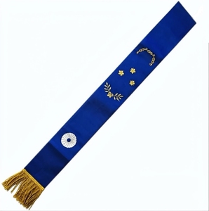Arnés Maestro - Rito Operativo de Salomón, con Cuentas Bordadas a Mano en Oro, Regalia de Lujo para Ceremonias de la Francmasonería - Product Image 1
