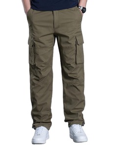 Men's Spring Autumn <b>Cargo</b> <b>Pants</b> Loose Straight Leg Workwear Multi Pockets Design Wear Resistant for Casual & <b>Work</b> Occasions - Product Image 1
