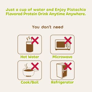 SIGNWIN- Bubble Tea Powder Pistachio Flavor Protein Shake <b>Plant</b> <b>Based</b> Nutrition No Artificial Coloring Ready to Drink - Product Image 2